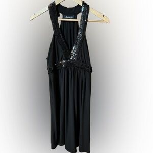 Scarlett Nite Black Halter Cruise Cocktail Dress with Sequins Size 8